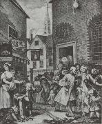 William Hogarth Times of Day oil painting on canvas
